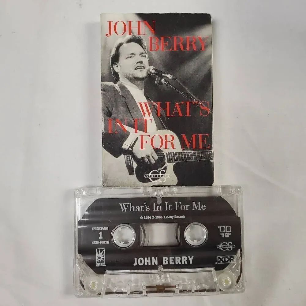 John Berry – What’s In It For Me Cassette Single 1994 Liberty Records Country